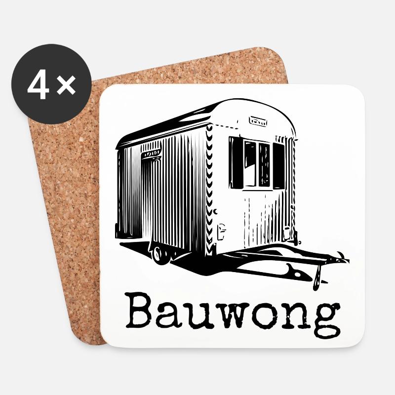 Bauwagen - Untersetzer (4er-Set) - Weiß