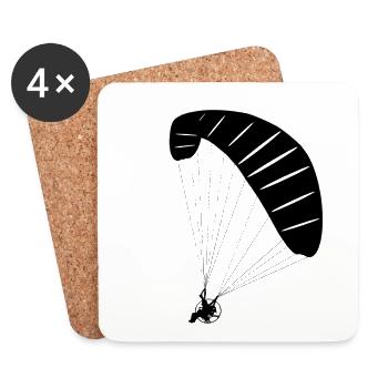 Moteur parapente - Dessous de verre (lot de 4) - blanc - Devant