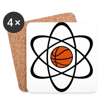 Basketball Atom - Untersetzer (4er-Set) - Weiß - Vorne