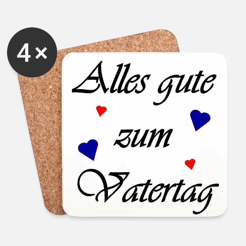 Vatertag - Untersetzer (4er-Set) - Weiß