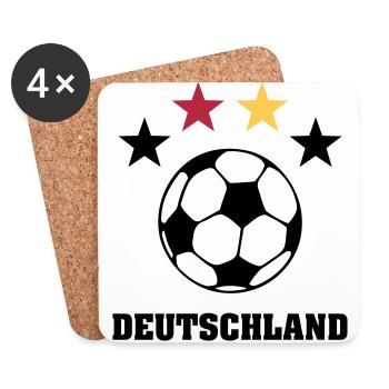 4 Sterne Weltmeister Deutschland - Coasters (set of 4) - white - Front