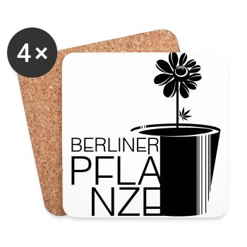 Berliner Pflanze - BERLIN, BERLIN - Untersetzer (4er-Set) - Weiß - Vorne