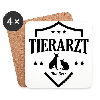 Tierarzt - Coasters (set of 4) - white - Front