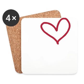 Zollbeamter / Zoll / Zollbeamtin / Polizei - Coasters (set of 4) - white - Front