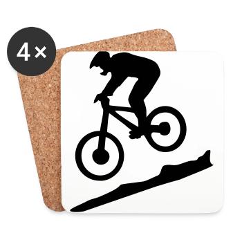 downhill biking - mountain biking - Coasters (set of 4) - white - Front