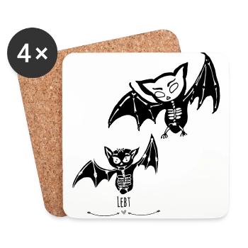 Halloween - Untersetzer (4er-Set) - Weiß - Vorne