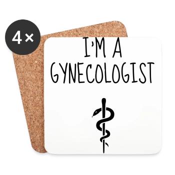 Gynecologist Gynécologue Gynäkologe Médecine - Coasters (set of 4) - white - Front