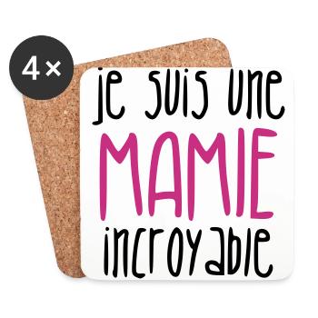 Grandma Oma Großmütter Mamy Mamie Grand-Mère - Coasters (set of 4) - white - Front