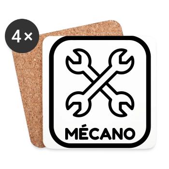 Mechanic Mechanik Mécanique Mécanicien Garage - Coasters (set of 4) - white - Front