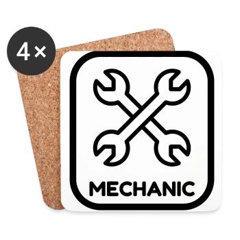 Mechanic Mechanik Mécanique Mécanicien Garage - Coasters (set of 4) - white - Front