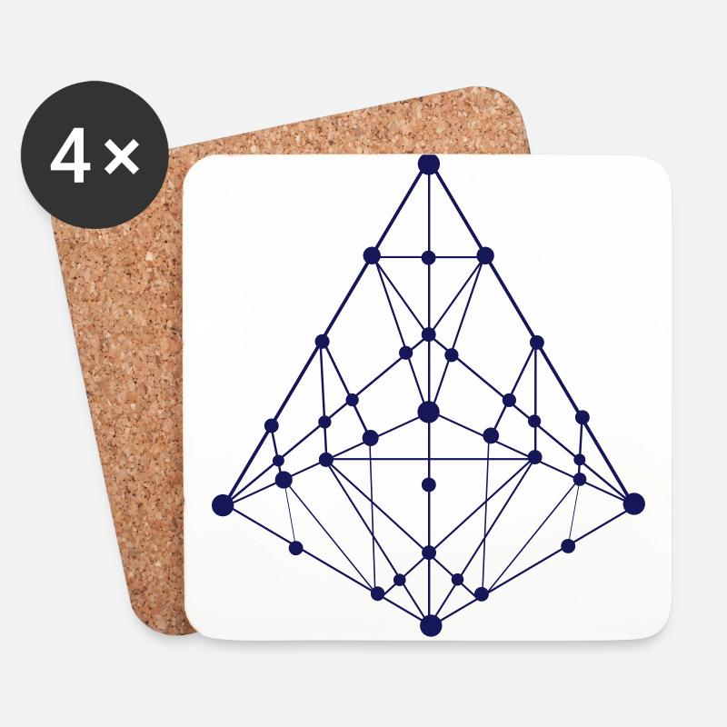Blockchain, Ether - Untersetzer (4er-Set) - Weiß