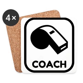Coach Coaching Trainer Sport Entraineur Team - Coasters (set of 4) - white - Front