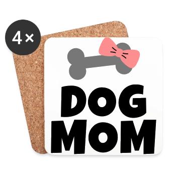Dog Mom - Coasters (set of 4) - white - Front