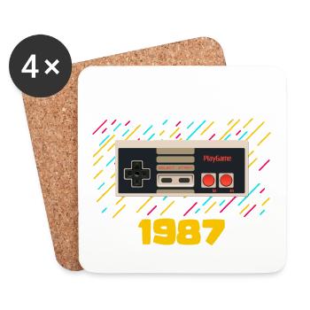 Retrogaming - Coasters (set of 4) - white - Front