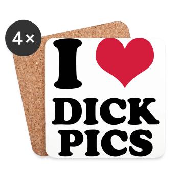 J'aime les photos de Dick - Dessous de verre (lot de 4) - blanc - Devant