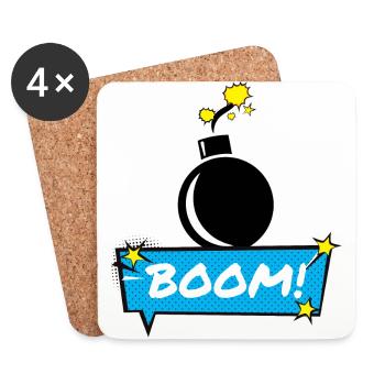 Boom Bomb - Coasters (set of 4) - white - Front