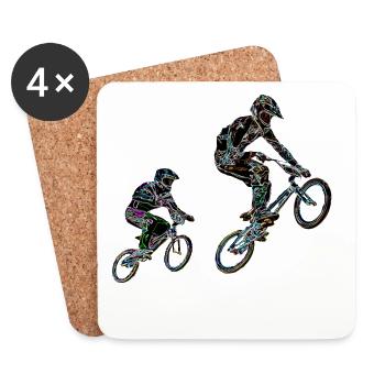 bmx - Untersetzer (4er-Set) - Weiß - Vorne