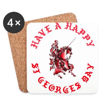 St George, Englisches Erbe - Untersetzer (4er-Set) - Weiß - Vorne