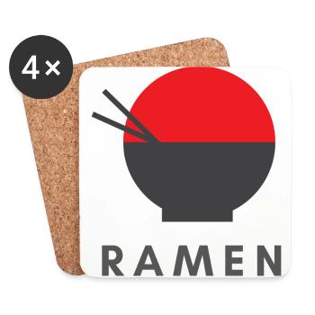 Ramen - Coasters (set of 4) - white - Front