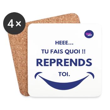 Hé! Tu fais quoi ? Reprends toi. Smile - Dessous de verre (lot de 4) - blanc - Devant
