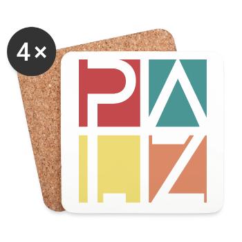 Palz Vintage Design - Untersetzer (4er-Set) - Weiß - Vorne
