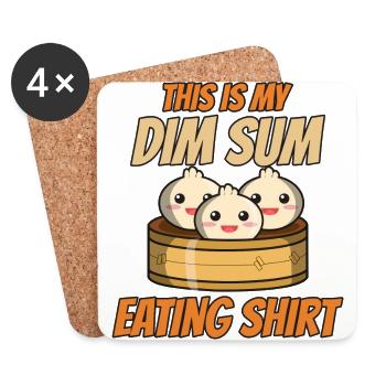 Asiatisches Chinesisches Essen Dim Sum I Geschenk - Untersetzer (4er-Set) - Weiß - Vorne