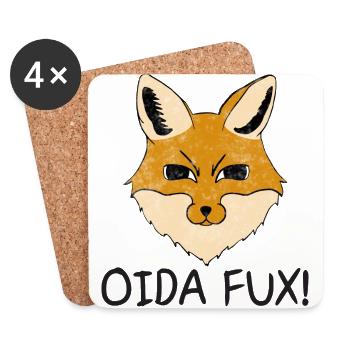 OIDA FUX! - Coasters (set of 4) - white - Front