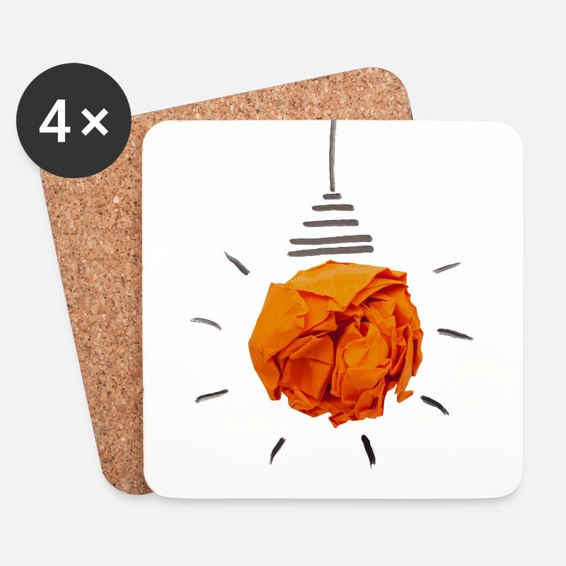 OrangeSachen - Untersetzer (4er-Set) - Weiß