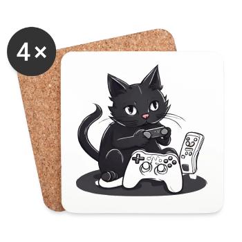 Gamer Chat - Coasters (set of 4) - white - Front