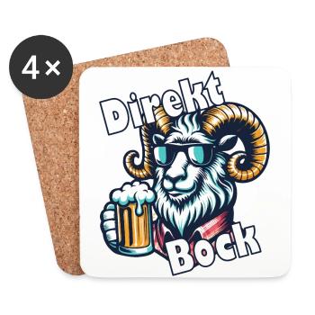 Direkt Bock - Untersetzer (4er-Set) - Weiß - Vorne