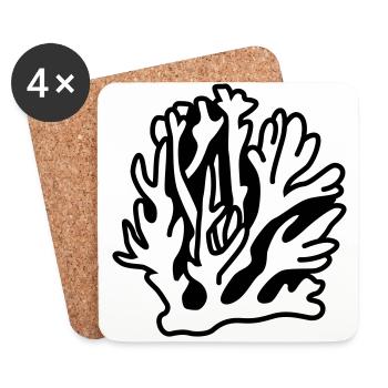 Coral Ocean - Coasters (set of 4) - white - Front