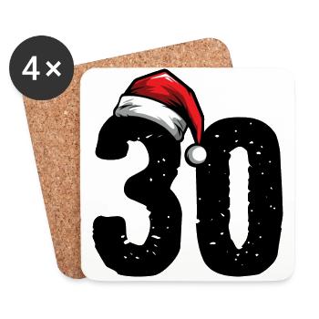 30 Number Christmas - Coasters (set of 4) - white - Front