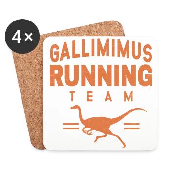 Gallimimus - Untersetzer (4er-Set) - Weiß - Vorne