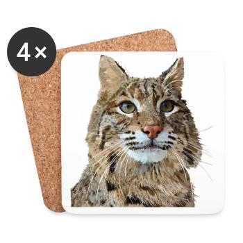 Luchs - Untersetzer (4er-Set) - Weiß - Vorne