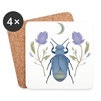 Beetle - Coasters (set of 4) - white - Front
