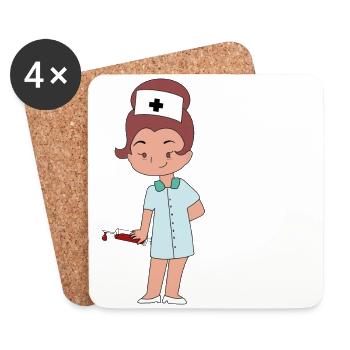 Nurse - Untersetzer (4er-Set) - Weiß - Vorne