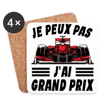 Je Peux Pas J'ai Grand Prix - Dessous de verre (lot de 4) - blanc - Devant