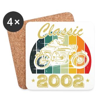 Cadeau D’anniversaire Classique vintage Né en 2002 - Dessous de verre (lot de 4) - blanc - Devant