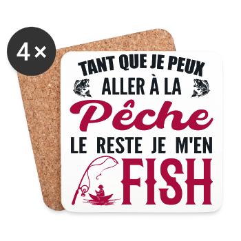 If I Can Go Fishing The Rest I Fish - Coasters (set of 4) - white - Front
