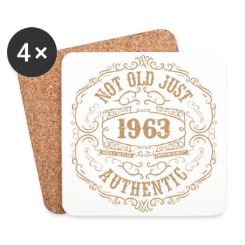 1963 Classic 1963 Retro 1963 Birthday Gift - Coasters (set of 4) - white - Front