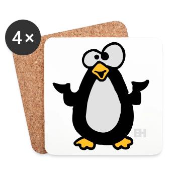 Pinguin - Untersetzer (4er-Set) - Weiß - Vorne