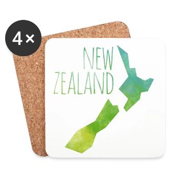new zealand - Coasters (set of 4) - white - Front