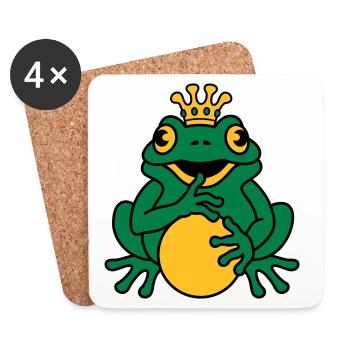 Froschkönig - Untersetzer (4er-Set) - Weiß - Vorne