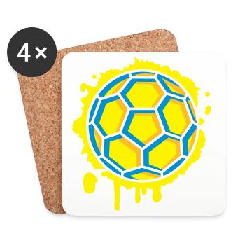 Handball Graffiti - Untersetzer (4er-Set) - Weiß - Vorne