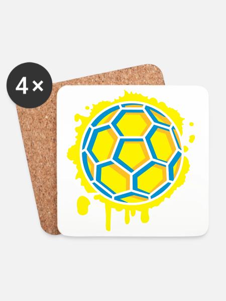 Handball Graffiti - Untersetzer (4er-Set) - Weiß