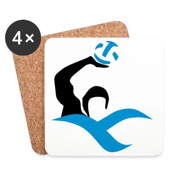 water polo - Coasters (set of 4) - white - Front