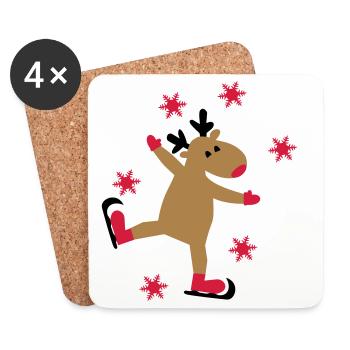 Christmas - Coasters (set of 4) - white - Front