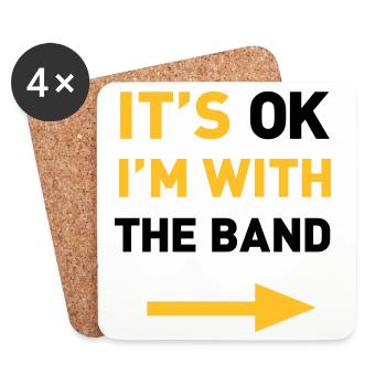Im with the Band - Coasters (set of 4) - white - Front