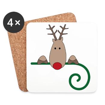 Weihnachten - Untersetzer (4er-Set) - Weiß - Vorne