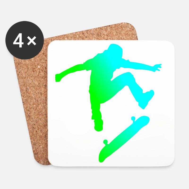 Skater - Coasters (set of 4) - white